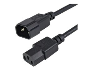 StarTech.com 1m (3ft) Power Extension Cord, C14 to C13, 10A